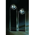11" Globe Tower Optical Crystal Award